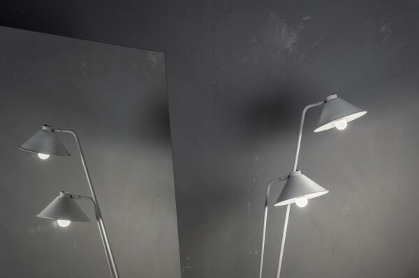 Argon 7074 - Lampada con piedistallo GABIAN 2xE27/15W/230V bianco
