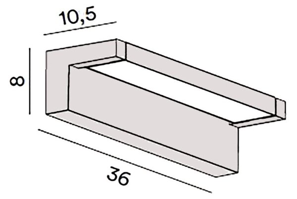 Applique esterno orientabile perenz display 8352 gc ct ip65 led cct grigio cemento - Perenz