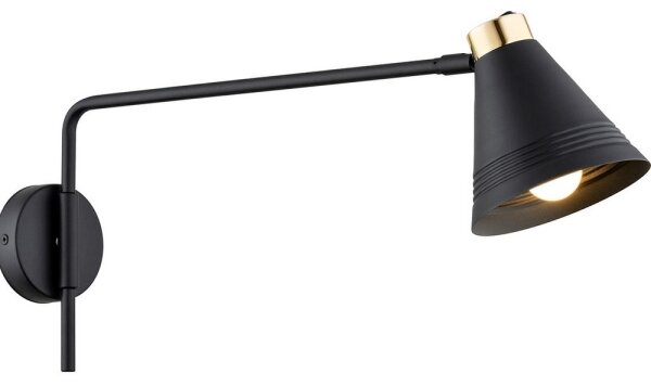 Argon 8009 - Applique AVALONE 1xE27/15W/230V 57 cm nero/oro