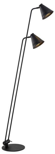 Argon 7077 - Lampada da terra AVALONE 2xE27/15W/230V nero