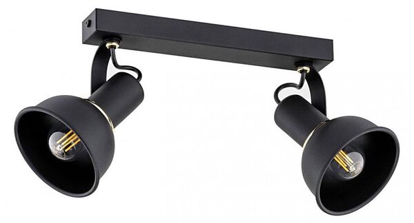 Argon 7037 - Luce Spot TWIST 2xE14/7W/230V nero/oro