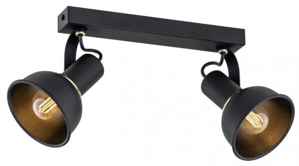 Argon 7037 - Luce Spot TWIST 2xE14/7W/230V nero/oro