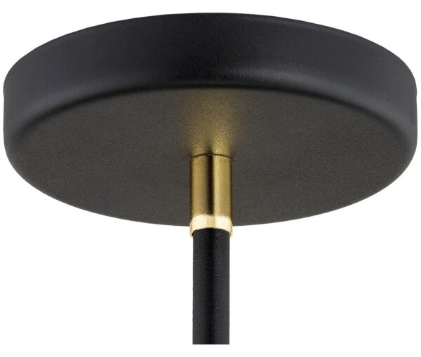 Argon 1774 - Lampadario su palo AVALONE 4xE27/15W/230V nero/oro