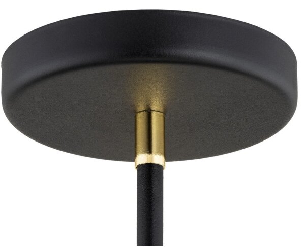 Argon 2552 - Lampadario su palo AVALONE 6xE27/15W/230V nero/oro