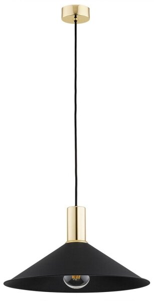 Argon 4912 - Lampadario a sospensione con filo MINORI 1xE27/15W/230V nero/oro