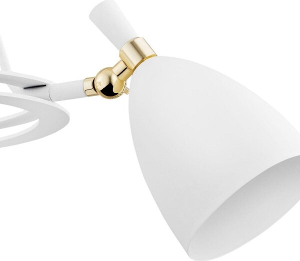 Argon 6148 - Lampadario su palo CHARLOTTE 3xE27/15W/230V bianco/oro