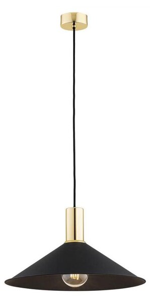 Argon 4912 - Lampadario a sospensione con filo MINORI 1xE27/15W/230V nero/oro
