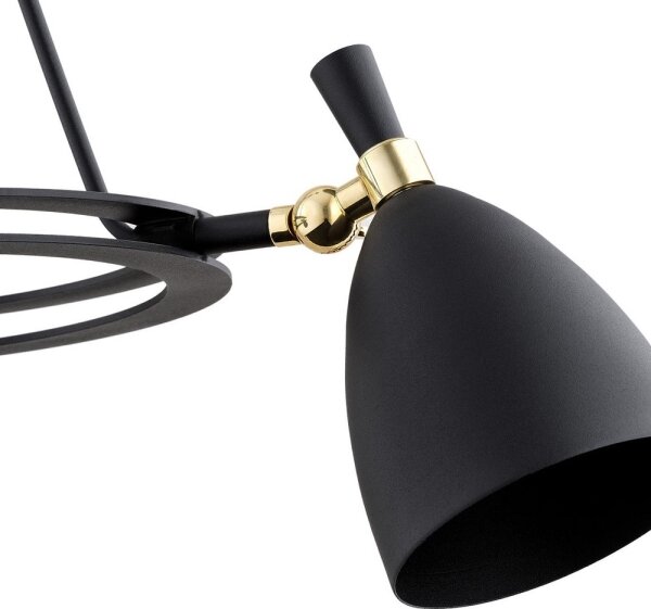 Argon 6149 - Lampadario su palo CHARLOTTE 3xE27/15W/230V nero/oro