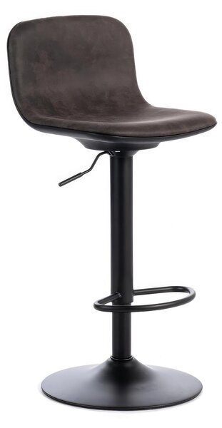 Sgabello Teo Kitchen & Living 39x45xH86 102 cm, Seduta e Schienale Beige, Gambe Nero, Materiale Microfibra e Metallo
