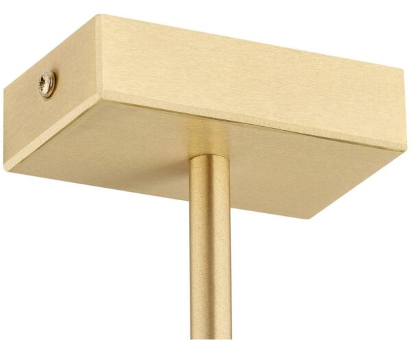 Argon 2549 - Lampadario su palo FREEMONT 6xE27/15W/230V oro/bianco/nero