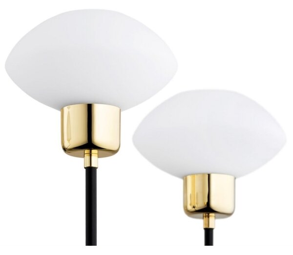 Argon 2128 - Lampadario RAVELLO 5xE14/15W/230V nero/oro su asta