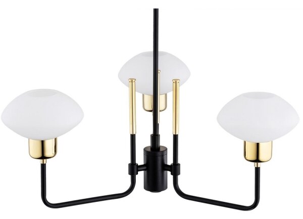 Argon 6166 - Lampadario a barra RAVELLO 3xE14/15W/230V nero/oro
