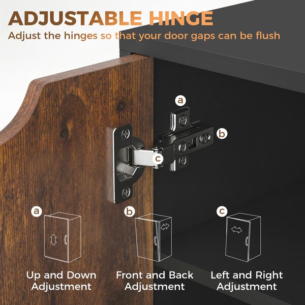 HOMCOM Mobile ufficio con 5 cassetti, anta, ruote e supporto stampante, 78x40x66,5 cm, Marrone | Aosom Italy