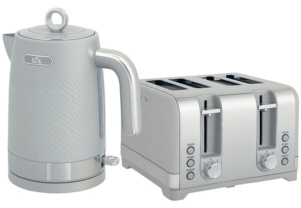 HOMCOM Set bollitore e tostapane, bollitore rapido 1,7 L 2200 W con termostato | Aosom Italy