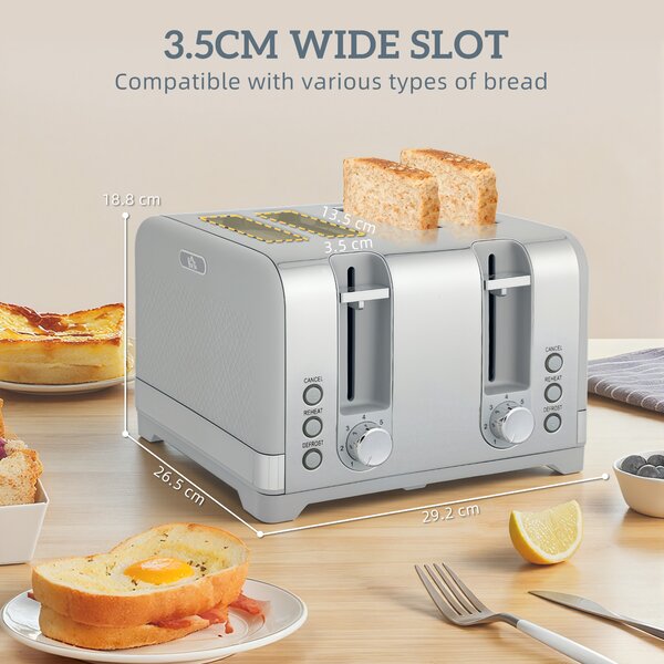 HOMCOM Set bollitore e tostapane, bollitore rapido 1,7 L 2200 W con termostato | Aosom Italy