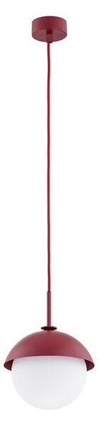 Argon 8296 - Lampadario a sospensione con filo CAPPELLO 1xE27/15W/230V rosso