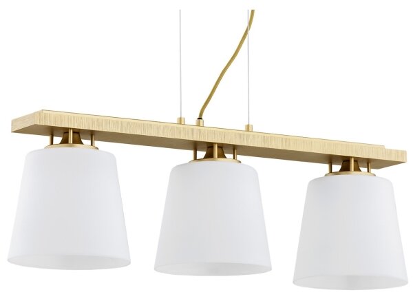 Argon 6250 - Lampadario a sospensione con filo ARDEN 3xE27/15W/230V oro