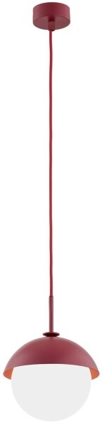 Argon 8296 - Lampadario a sospensione con filo CAPPELLO 1xE27/15W/230V rosso