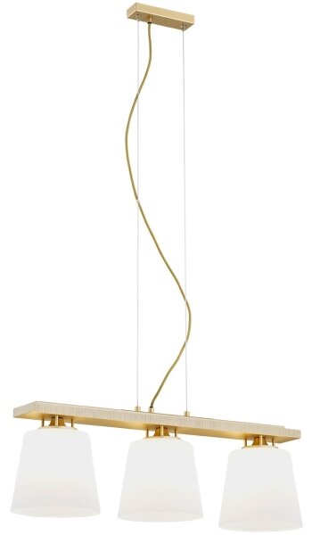 Argon 6250 - Lampadario a sospensione con filo ARDEN 3xE27/15W/230V oro
