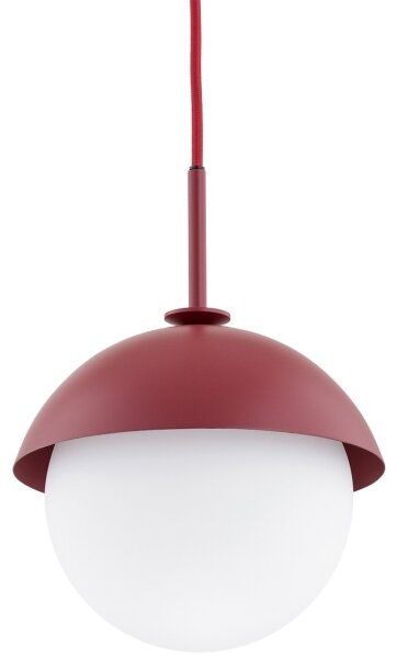 Argon 8296 - Lampadario a sospensione con filo CAPPELLO 1xE27/15W/230V rosso