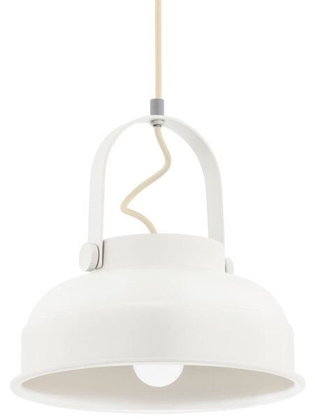 Argon 8284 - Lampadario a sospensione con filo DAKOTA 1xE27/15W/230V bianco