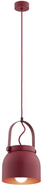Argon 8282 - Lampadario a sospensione con filo LOGAN 1xE27/15W/230V diametro 20 cm rosso
