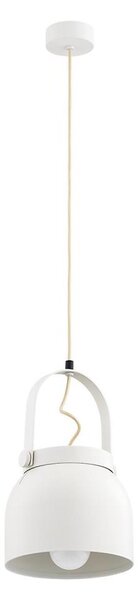 Argon 8280 - Lampadario a sospensione con filo LOGAN 1xE27/15W/230V diametro 20 cm bianco
