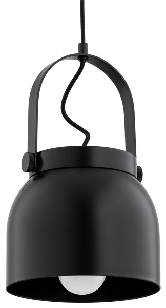 Argon 8281 - Lampadario a sospensione con filo LOGAN 1xE27/15W/230V diametro 20 cm nero