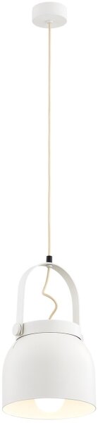 Argon 8280 - Lampadario a sospensione con filo LOGAN 1xE27/15W/230V diametro 20 cm bianco