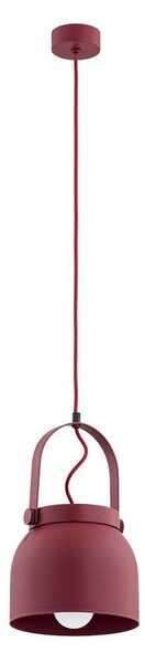 Argon 8282 - Lampadario a sospensione con filo LOGAN 1xE27/15W/230V diametro 20 cm rosso