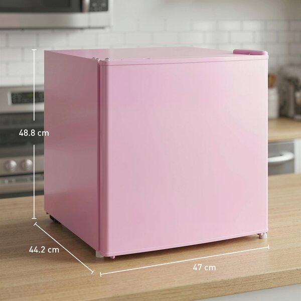 HOMCOM Congelatore da Tavolo con Capacità 35 Litri, Piccolo Congelatore con Porta Reversibile, Rosa | Aosom Italy