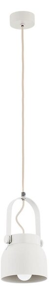 Argon 8290 - Lampadario a sospensione con filo LOGAN 1xE27/15W/230V diametro 14 cm bianco