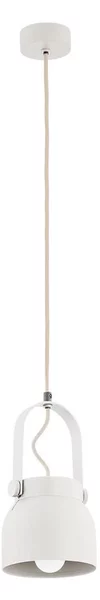 Argon 8290 - Lampadario a sospensione con filo LOGAN 1xE27/15W/230V diametro 14 cm bianco