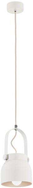 Argon 8290 - Lampadario a sospensione con filo LOGAN 1xE27/15W/230V diametro 14 cm bianco