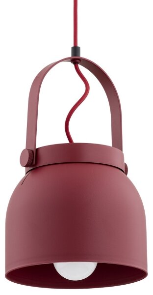 Argon 8282 - Lampadario a sospensione con filo LOGAN 1xE27/15W/230V diametro 20 cm rosso