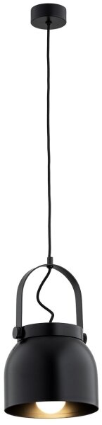 Argon 8281 - Lampadario a sospensione con filo LOGAN 1xE27/15W/230V diametro 20 cm nero
