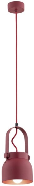 Argon 8292 - Lampadario a sospensione con filo LOGAN 1xE27/15W/230V diametro 14 cm rosso
