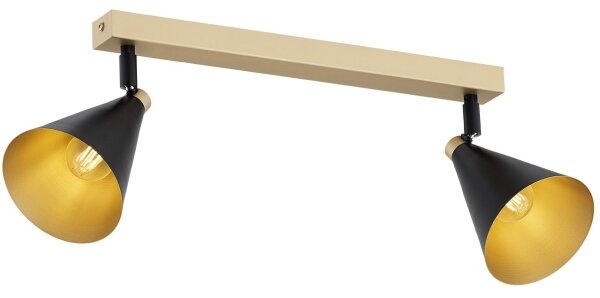 Argon 7147 - Faretto LUCINDA 2xE14/7W/230V nero/oro
