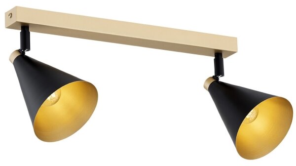 Argon 7147 - Faretto LUCINDA 2xE14/7W/230V nero/oro