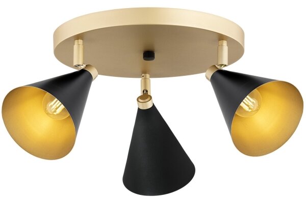 Argon 6262 - Faretto LUCINDA 3xE14/7W/230V nero/oro