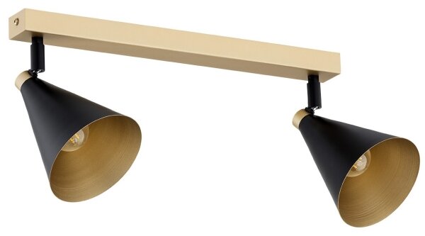 Argon 7147 - Faretto LUCINDA 2xE14/7W/230V nero/oro