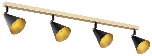 Argon 1805 - Faretto LUCINDA 4xE14/7W/230V nero/oro