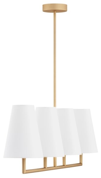 Argon 1828 - Lampadario a sospensione con supporto rigido SAFIANO 4xE27/15W/230V oro