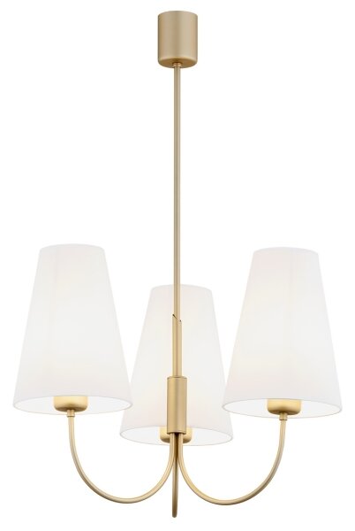 Argon 6267 - Lampadario a sospensione con supporto rigido SAFIANO 3xE27/15W/230V oro