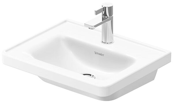 Duravit D-Neo - Lavabo 500x400 mm, con sfioratore, foro per rubinetto, bianco 0742500000
