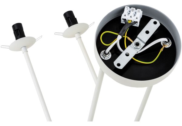 Argon 1841 - Lampadario a sospensione con supporto rigido ABSOS 4xE14/7W/230V alabastro bianco