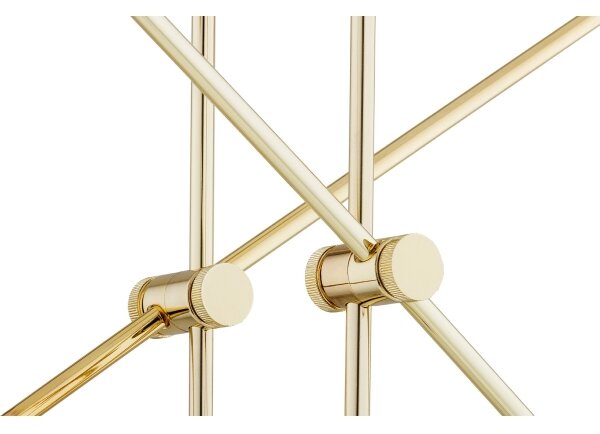 Argon 1840 - Lampadario a sospensione con supporto rigido ABSOS 4xE14/7W/230V alabastro oro