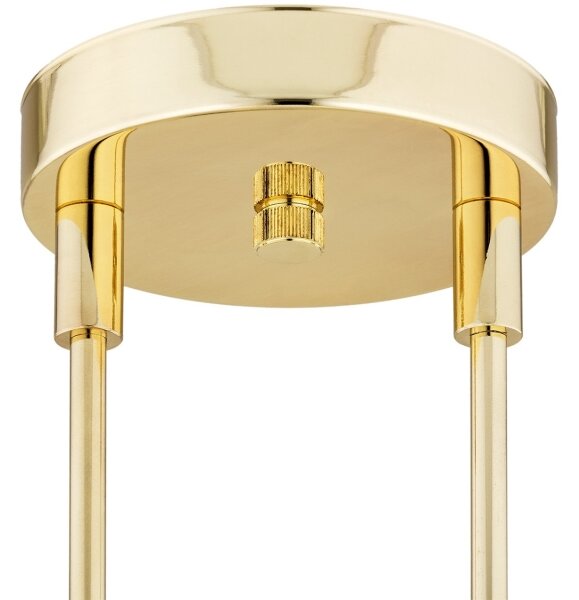 Argon 1840 - Lampadario a sospensione con supporto rigido ABSOS 4xE14/7W/230V alabastro oro