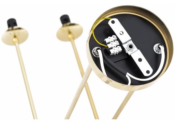 Argon 1840 - Lampadario a sospensione con supporto rigido ABSOS 4xE14/7W/230V alabastro oro