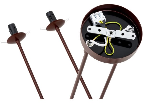 Argon 1842 - Lampadario a sospensione con supporto rigido ABSOS 4xE14/7W/230V alabastro marrone